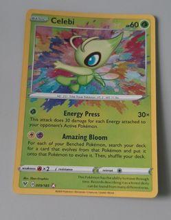 Pokemon Card Vivid Voltage Celebi Toys Games Board Games Cards On Carousell
