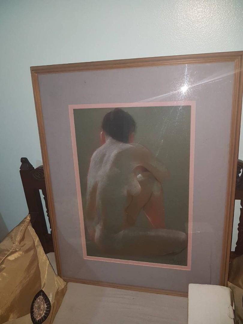 Romulo Olazo Nude Painting - Authentic (Category: Art & Prints) located in San Juan City. Submitted by leea.v.e (Listing ID 1066011276, Image 1). Description: Selling an authentic Olazo piece. "Nude" Pastel 21" x 14" 1985 Message me for more inquiries :).