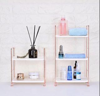 Rosegold Makeup Desk Storage Vanity Organizer Detachable Rack