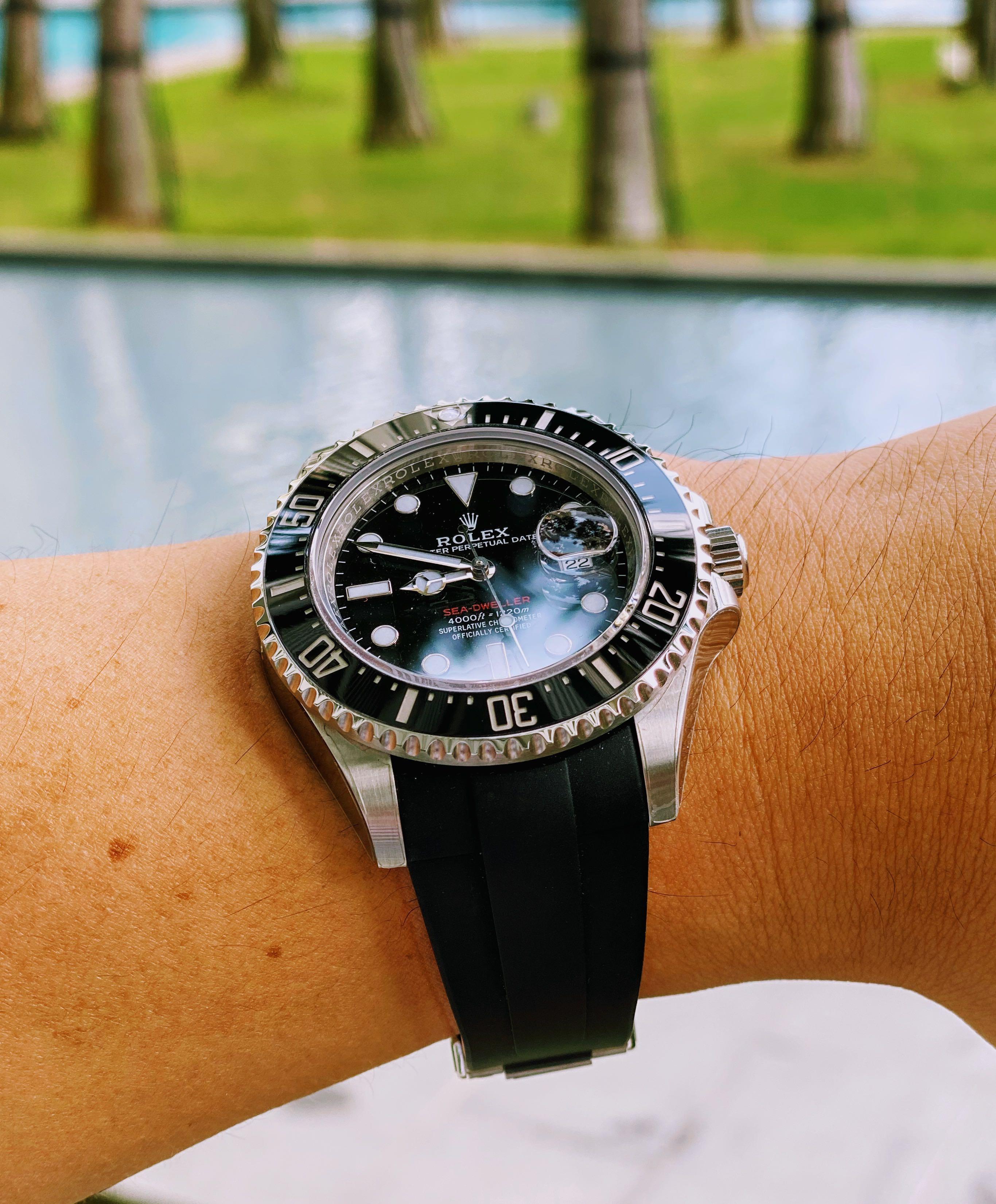 Sea dweller hotsell 43 rubber strap