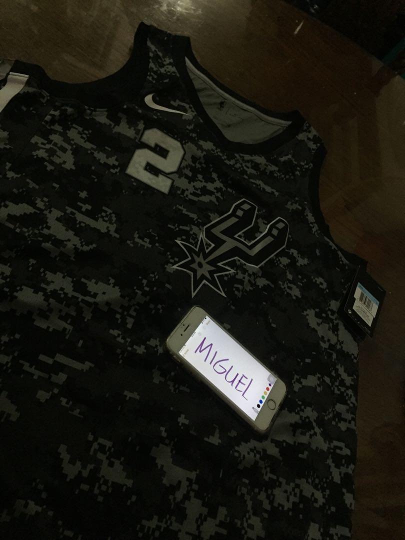 Men's San Antonio Spurs Kawhi Leonard adidas Camo Pride Swingman