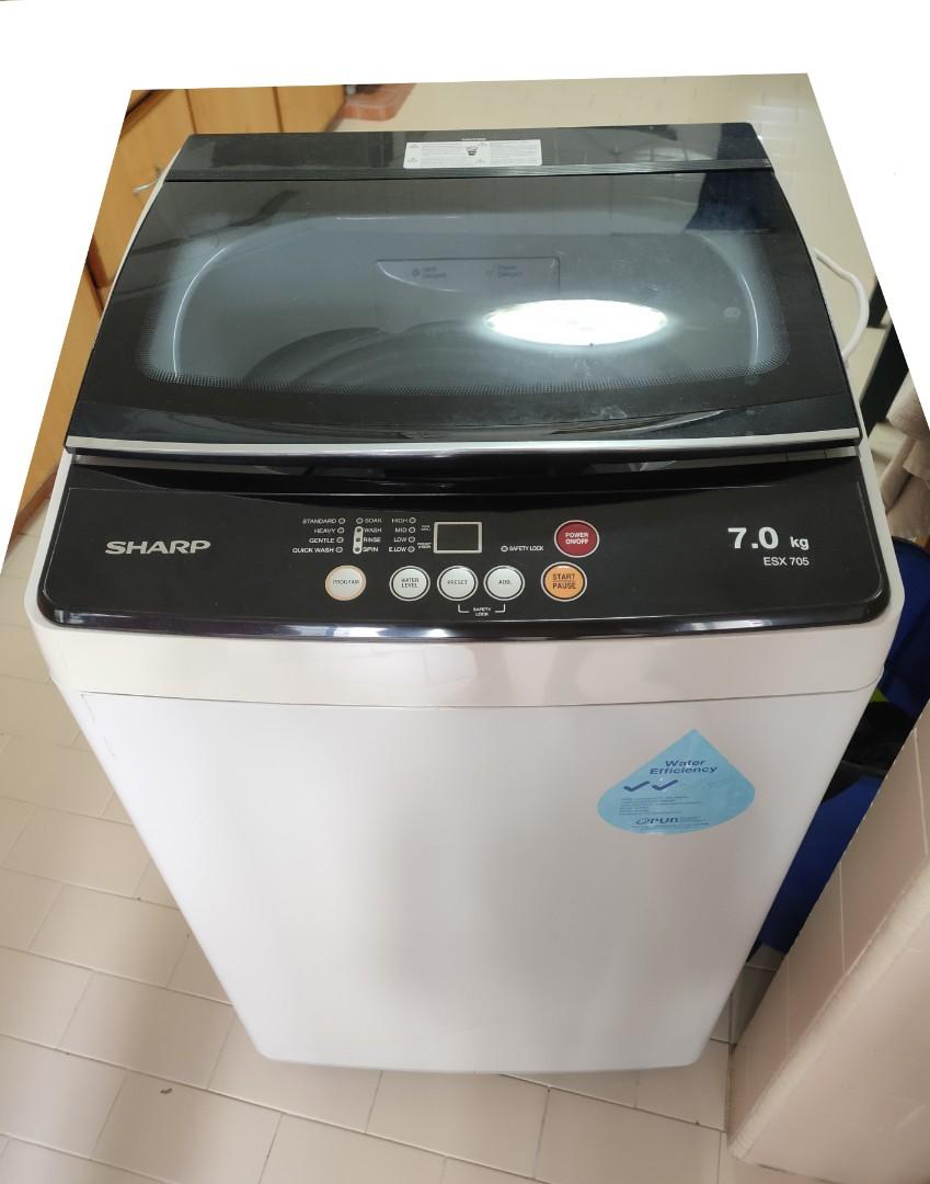 Sharp Esx705 7kg Top Load Washing Machine Tv Home Appliances Washing Machines And Dryers On Carousell