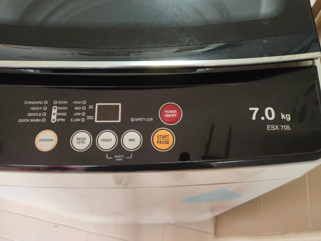 SHARP ESX705 7kg Top Load Washing Machine, TV & Home Appliances