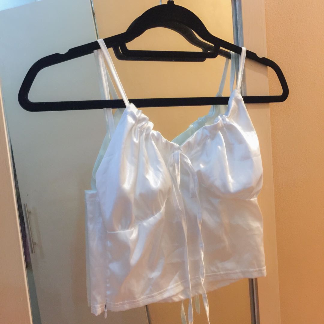 silk bustier top