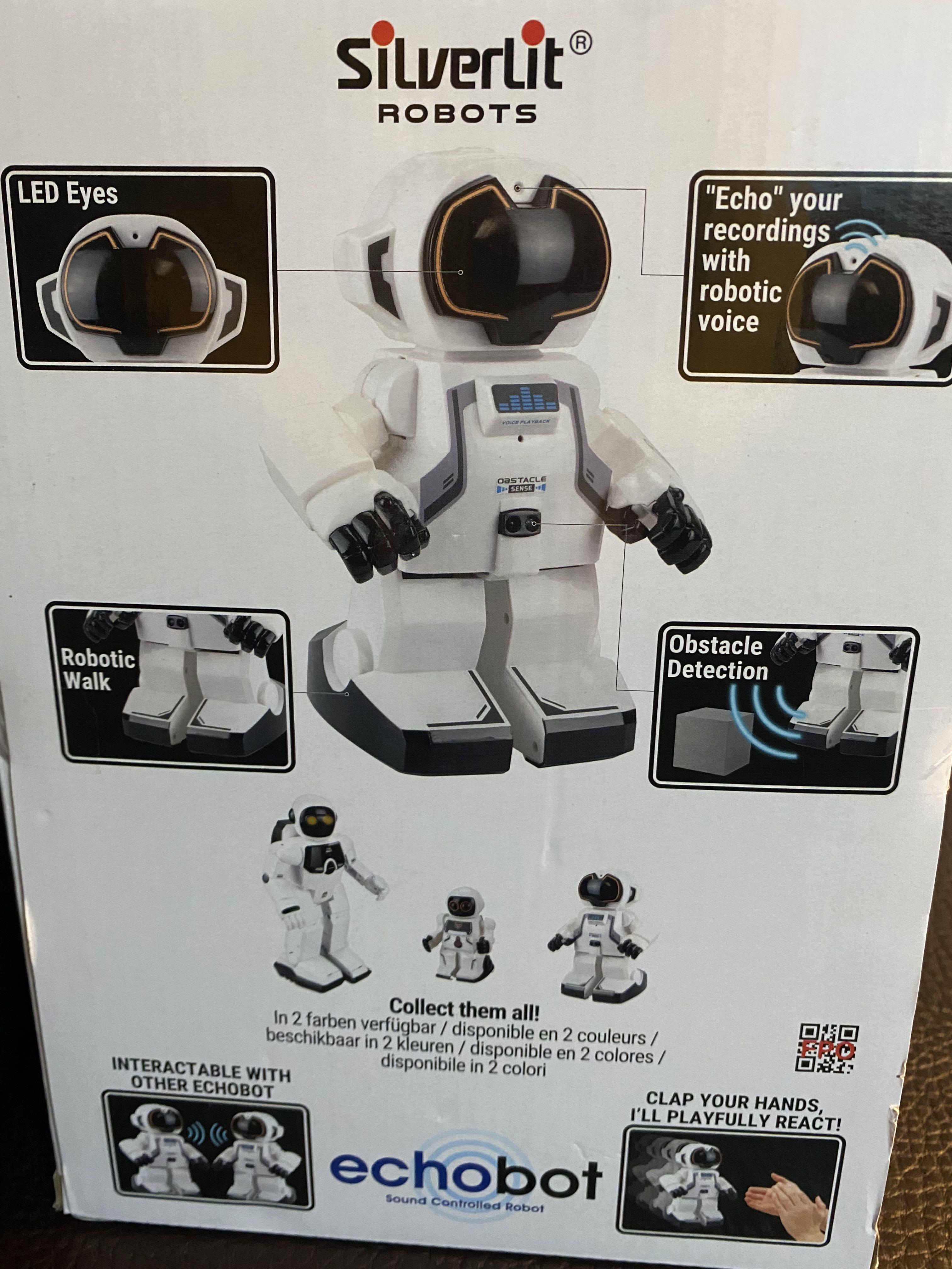 SilverLit program a Bot & Echobot （分類：遙控玩具）位於 Hong Kong。 由 ashlou 提交（商品編號 1034322848，圖片 7）。簡介： 1. Program a bot $40 Size: 29cm 36 programmable actions in one run Mini robot included 2. Echobot $30 $60 for 2 。