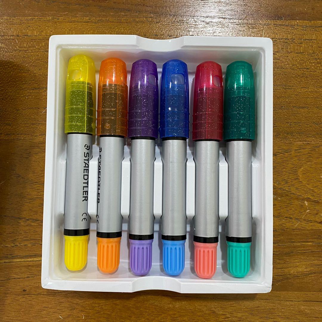 Staedtler Glitter Gel Crayons (6 colors), Hobbies & Toys, Stationery