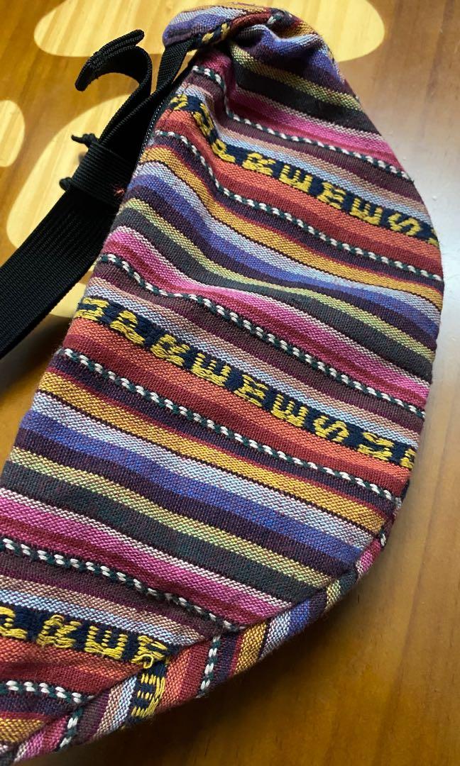 Supreme Woven Stripe Waist Bag Multicolour(Original Used)