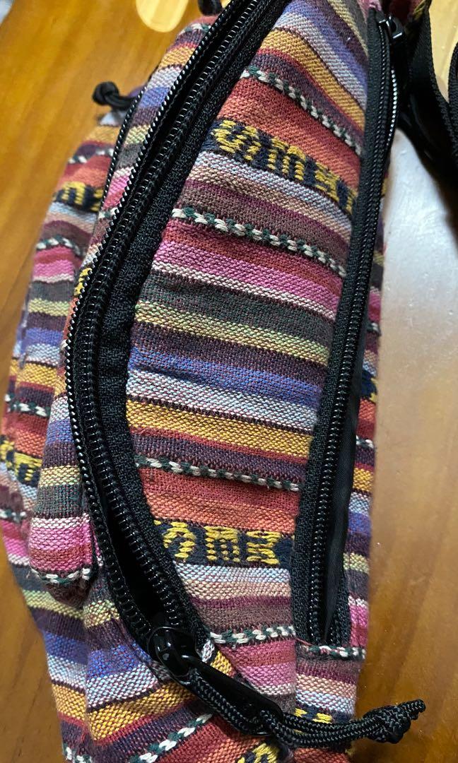 Supreme Woven Stripe Waist Bag Multicolour(Original Used), Men's