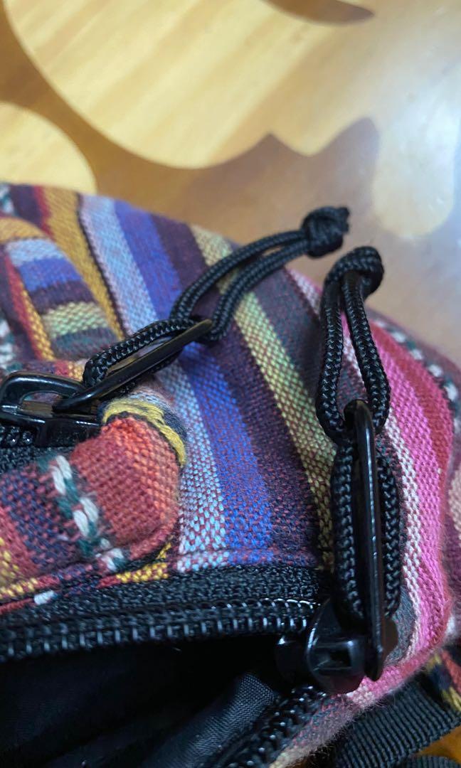 Supreme Woven Stripe Waist Bag Multicolour(Original Used), Men's 