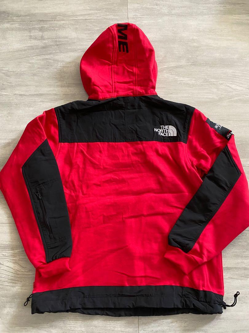 Supreme x the north face SS16 Steep Tech Hooded Sweatshirt Red, 男