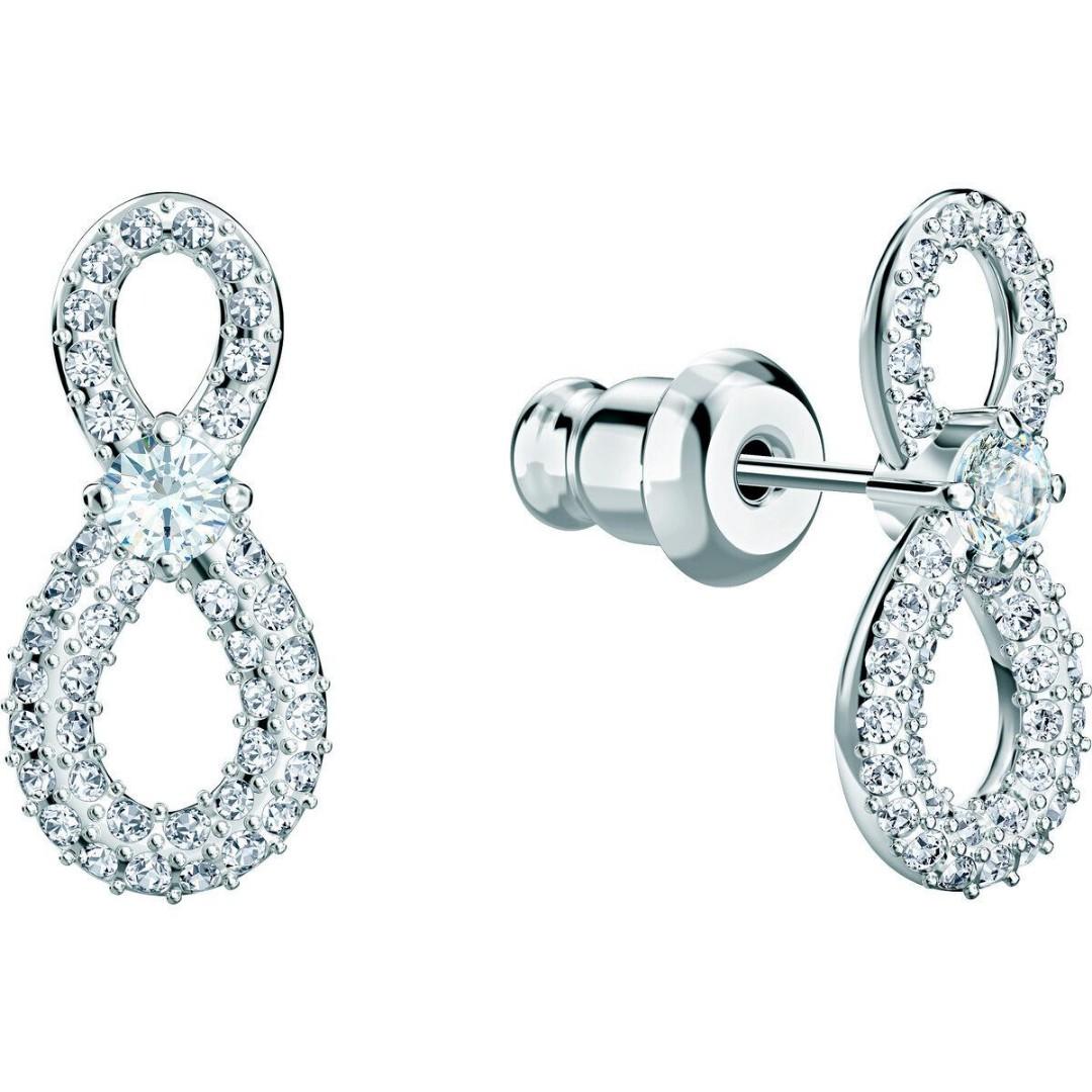 Swarovski infinity mini pierced earrings discount