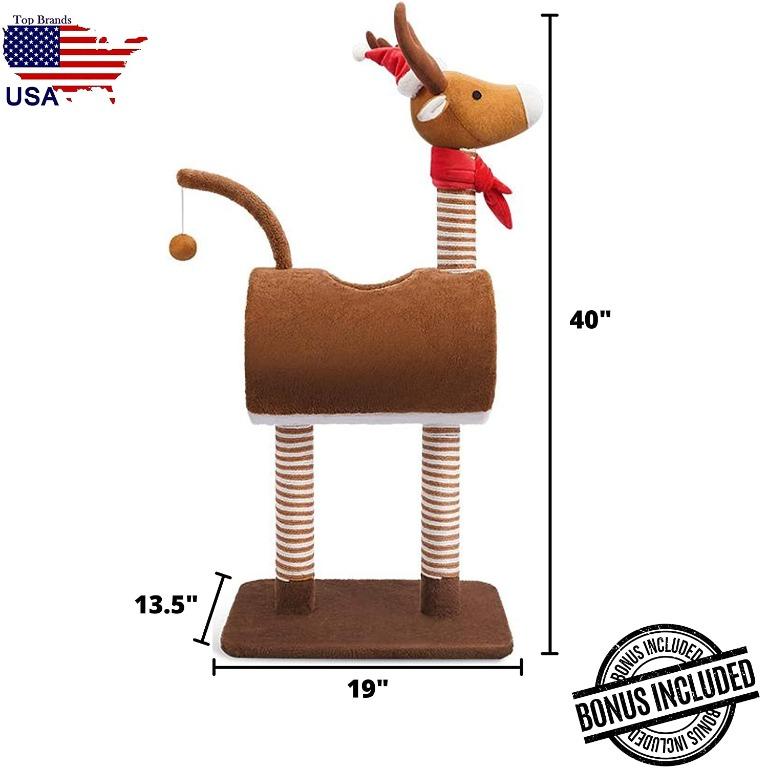 TOPKITCH Activity Cat Tree Condo with Scratching Posts & Activity Tower Cat Play House Furniture 