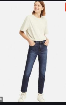 Uniqlo high deals rise straight jeans