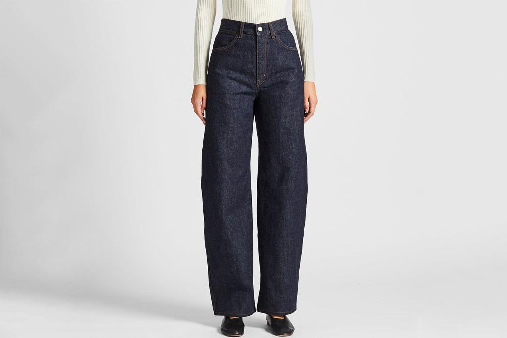 Uniqlo wide curved jeans Clearance