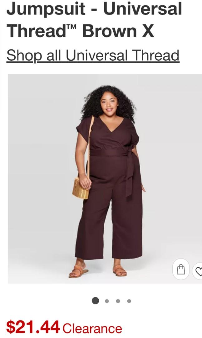 🥳bday sale:UNIVERSAL THREAD PLUS SIZE JUMPSUIT (Category: Jumpsuits) located in Quezon City. Submitted by shopping_made_easy (Listing ID 1066157797, Image 1). Description: IN GREAT CONDITION BEST FIT XXXL.