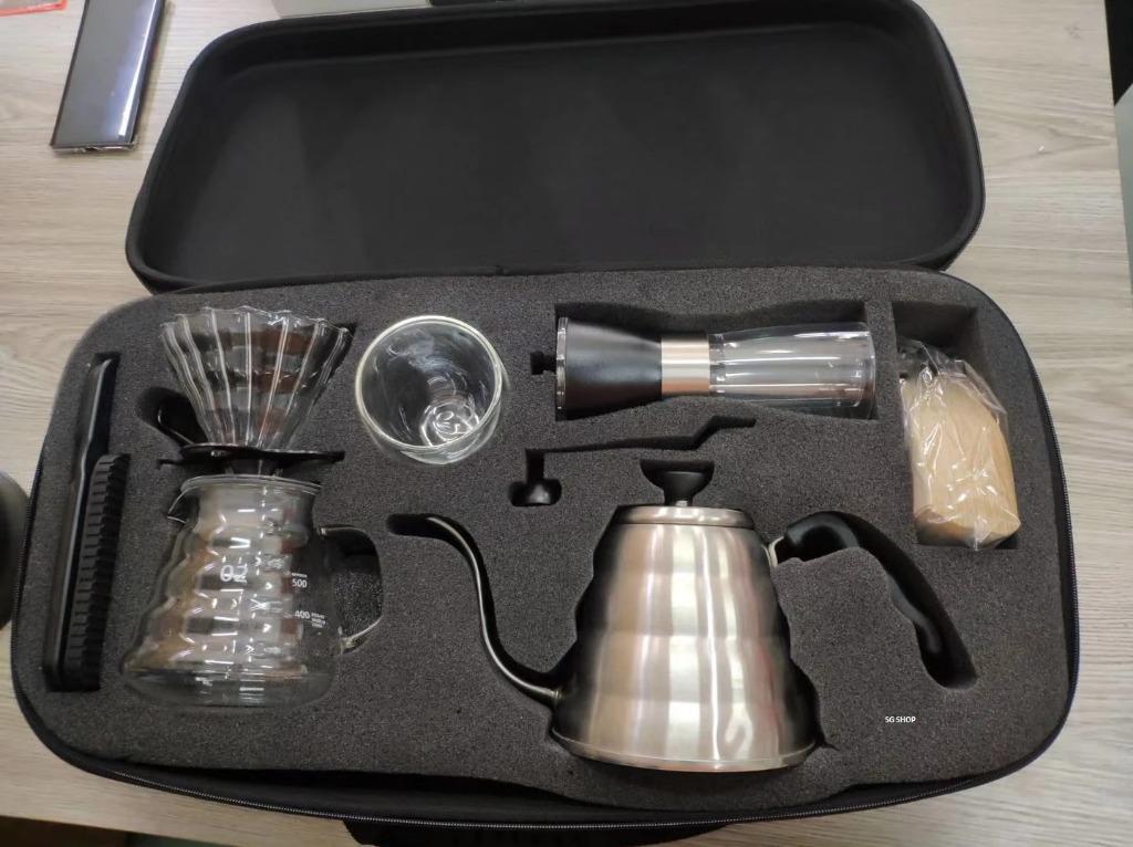 V60 Coffee Dripper 7 in 1 Gift Set Pour Over Coffee Maker with Portable