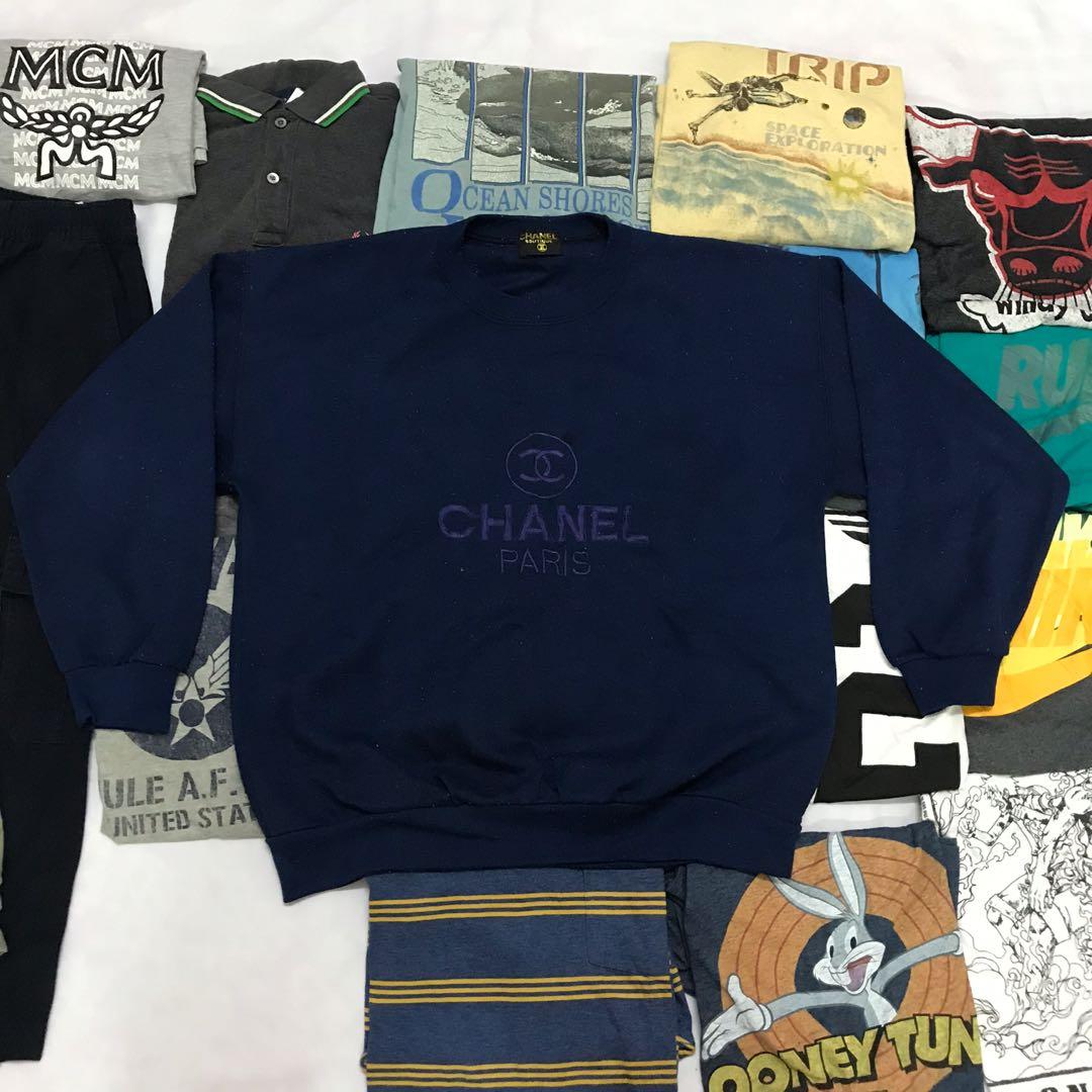 Vintage Chanel Bootleg embroidery sweatshirt, Men's Fashion, Tops & Sets,  Tshirts & Polo Shirts on Carousell