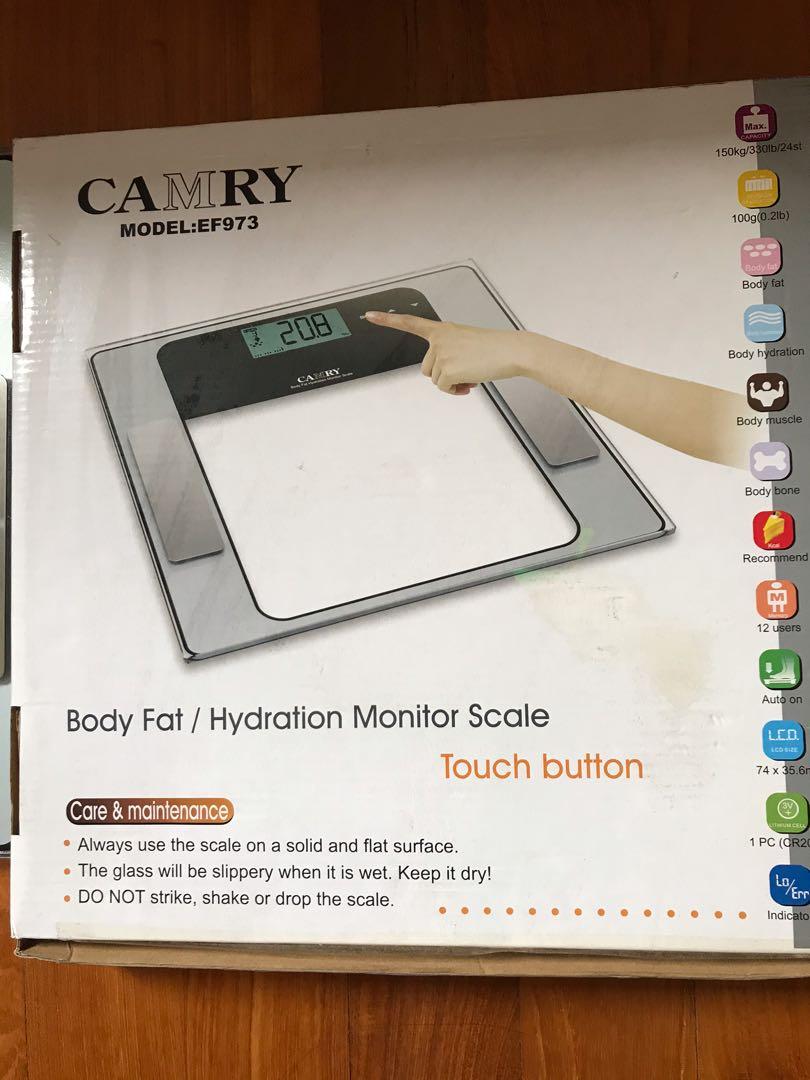 LCD Weighing scale Body fat / hydration monitor scale, Health