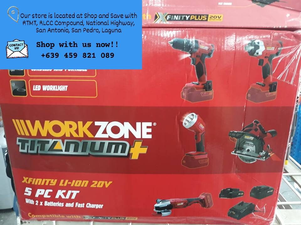 Workzone Xfinity Li Ion 5 Cordless Tool Set Commercial