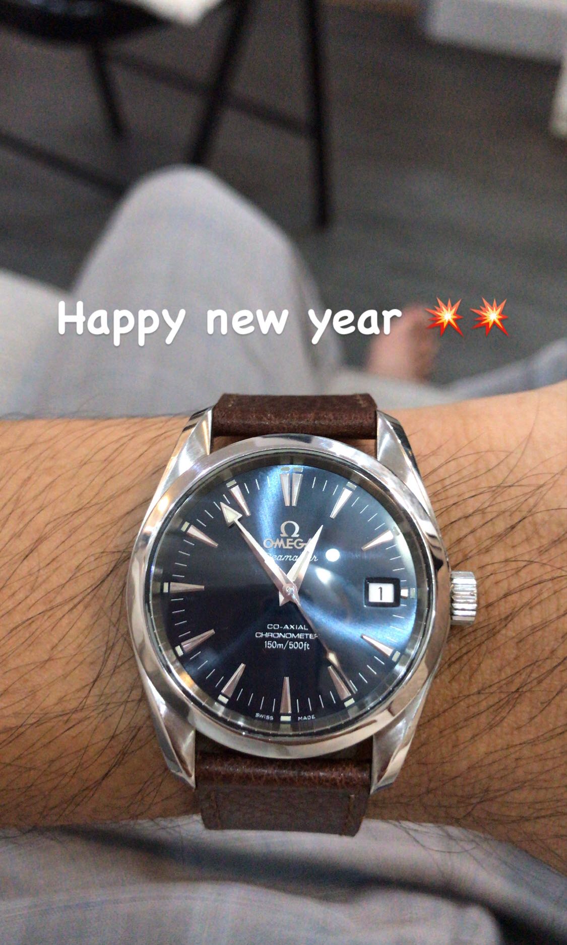 39mm Automatic Omega Aquaterra Sunburst Blue Dial Co axial, Men's Fashion,  Watches \u0026 Accessories, Watches on Carousell