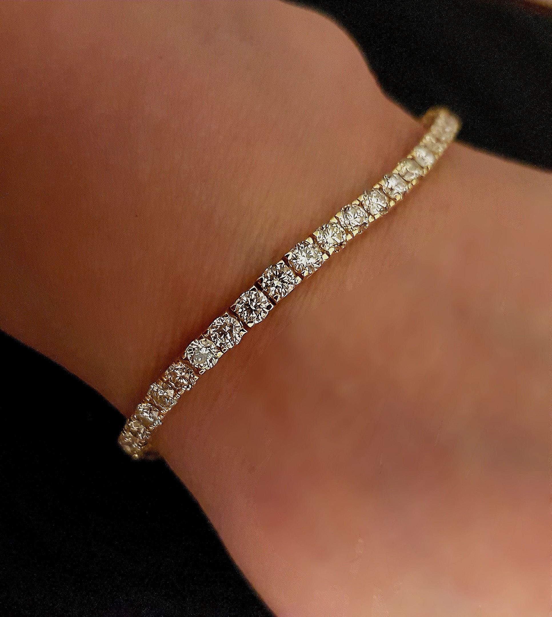 Gold diamond hotsell tennis bracelets