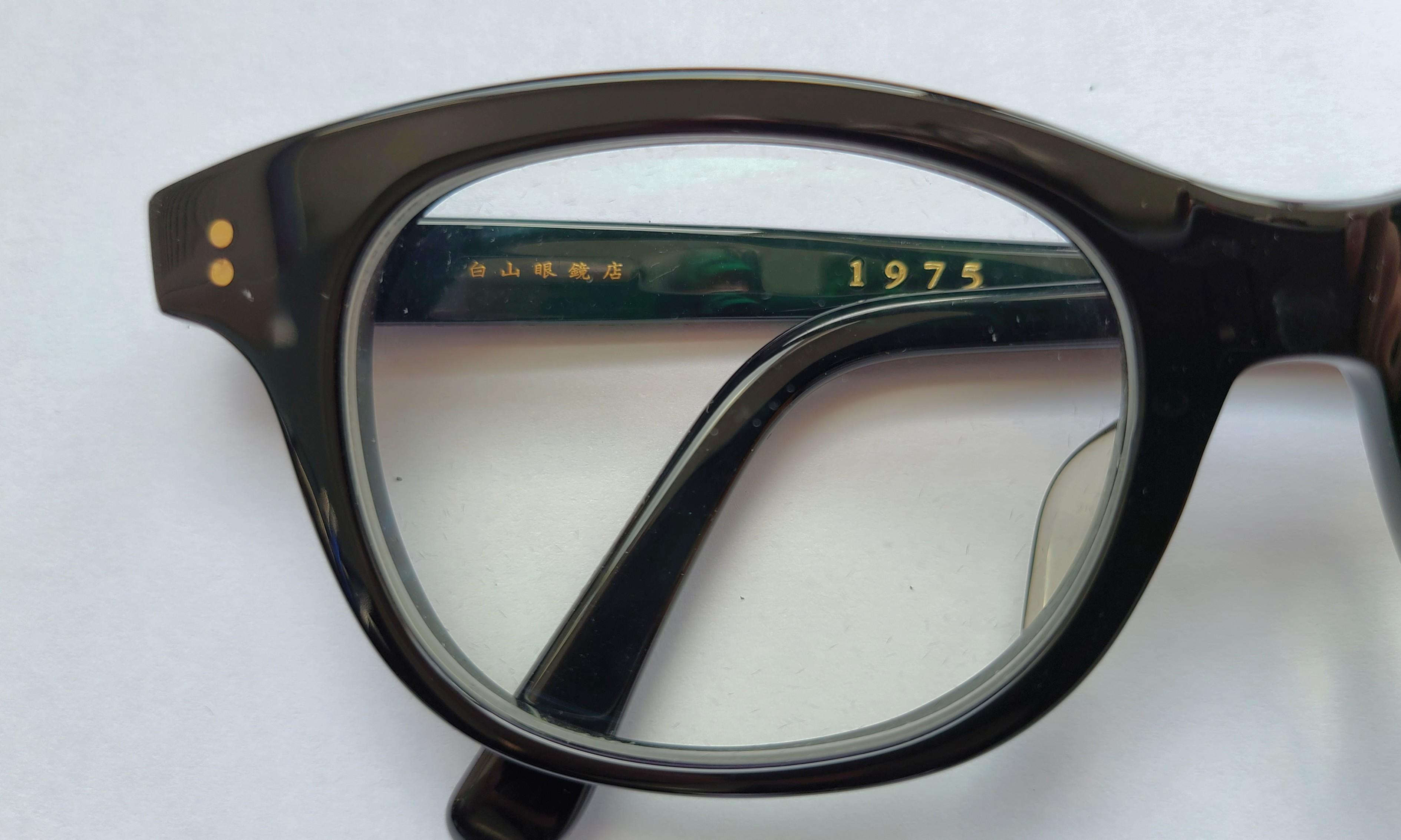 白山眼鏡Hank 1975 黑色, 男裝, 手錶及配件, 眼鏡- Carousell