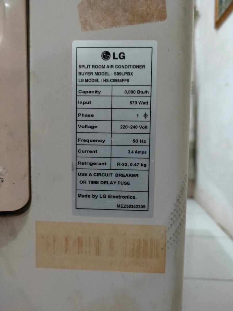 AC LG Neo Plasma Inverter 1 pk / Pendingin Ruangan / Air Conditioner, Elektronik, Lainnya di