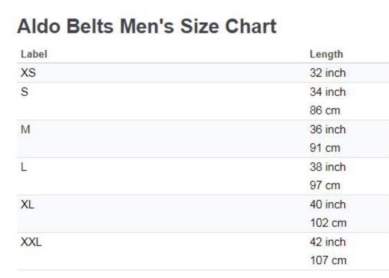Aldo Size Chart Off 61% - Www.Silverhill.Com.Tr