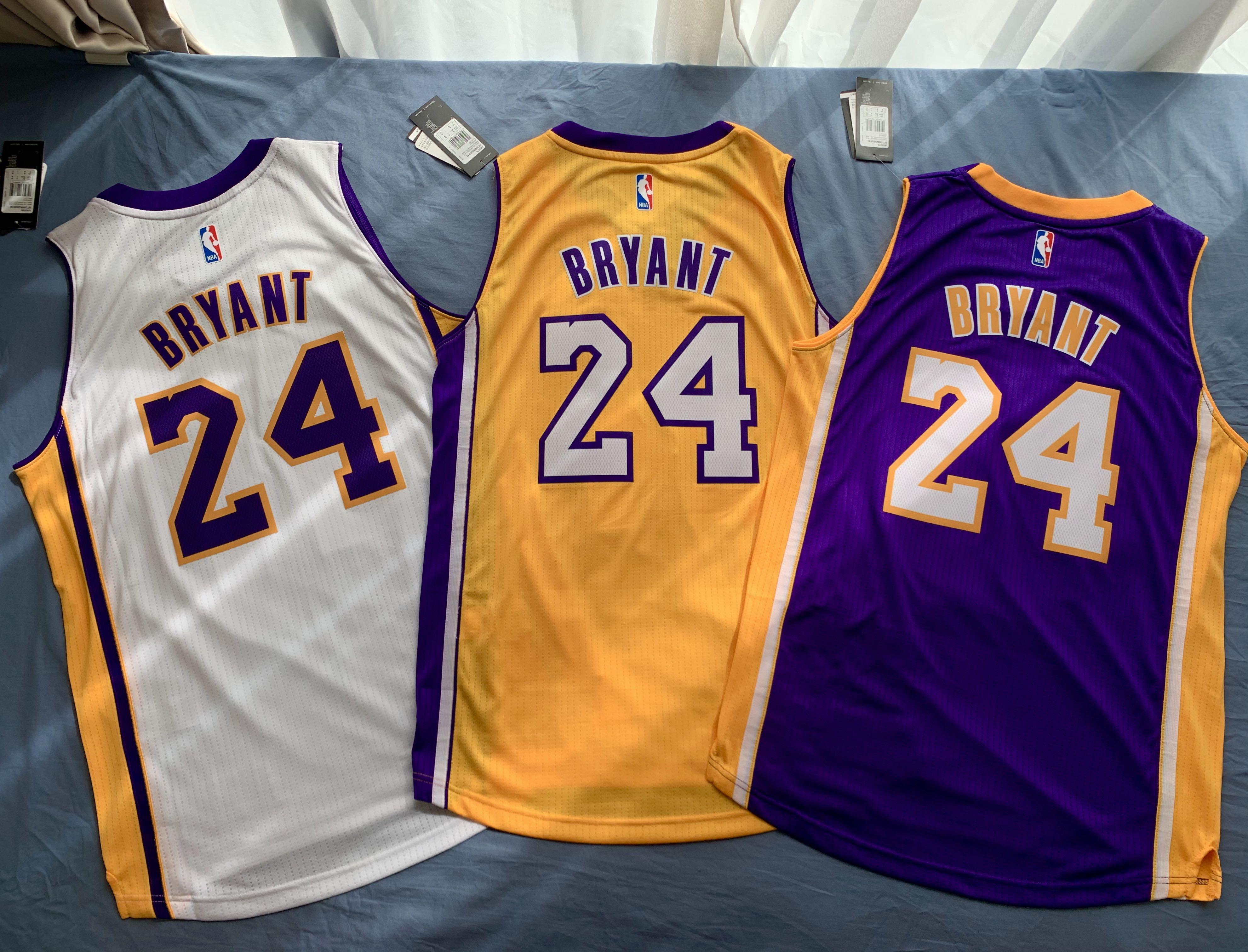 Panini Adidas Lakers Kobe Bryant Authentic Autographed Jersey 簽名, 男裝, 運動服裝-  Carousell