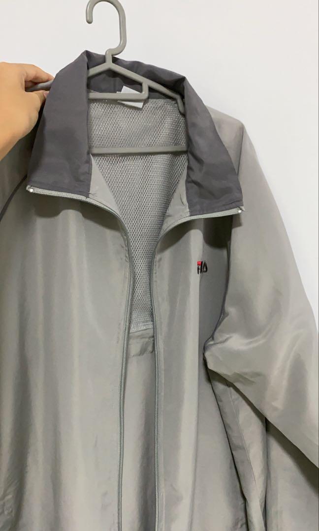 Grey fila jacket shop