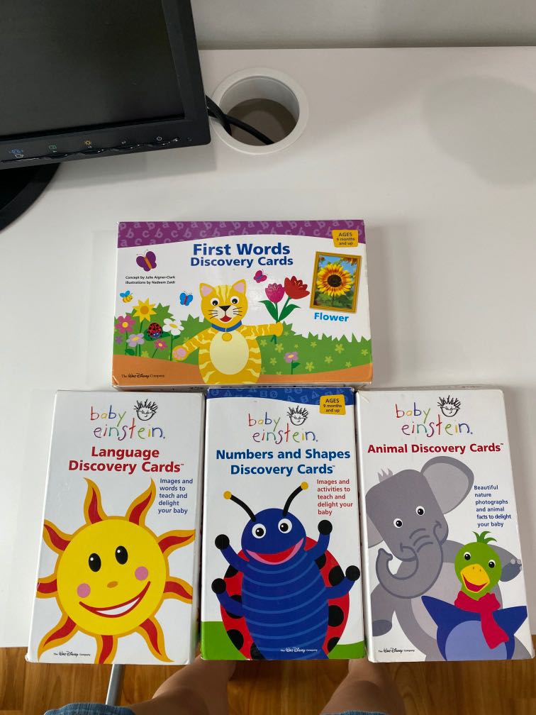 Baby Einstein flash cards 4 sets, Hobbies & Toys, Books & Magazines