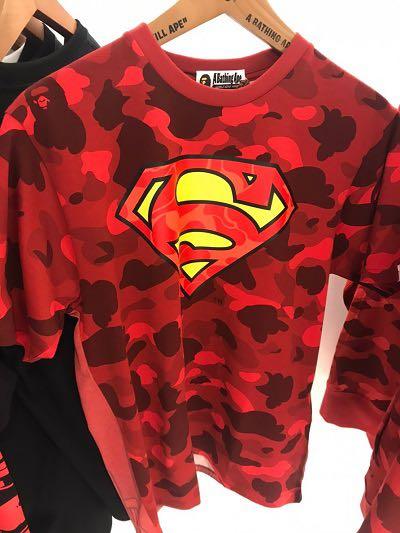 Bape x DC Superman Color Camo Tee, Men's Fashion, Tops & Sets