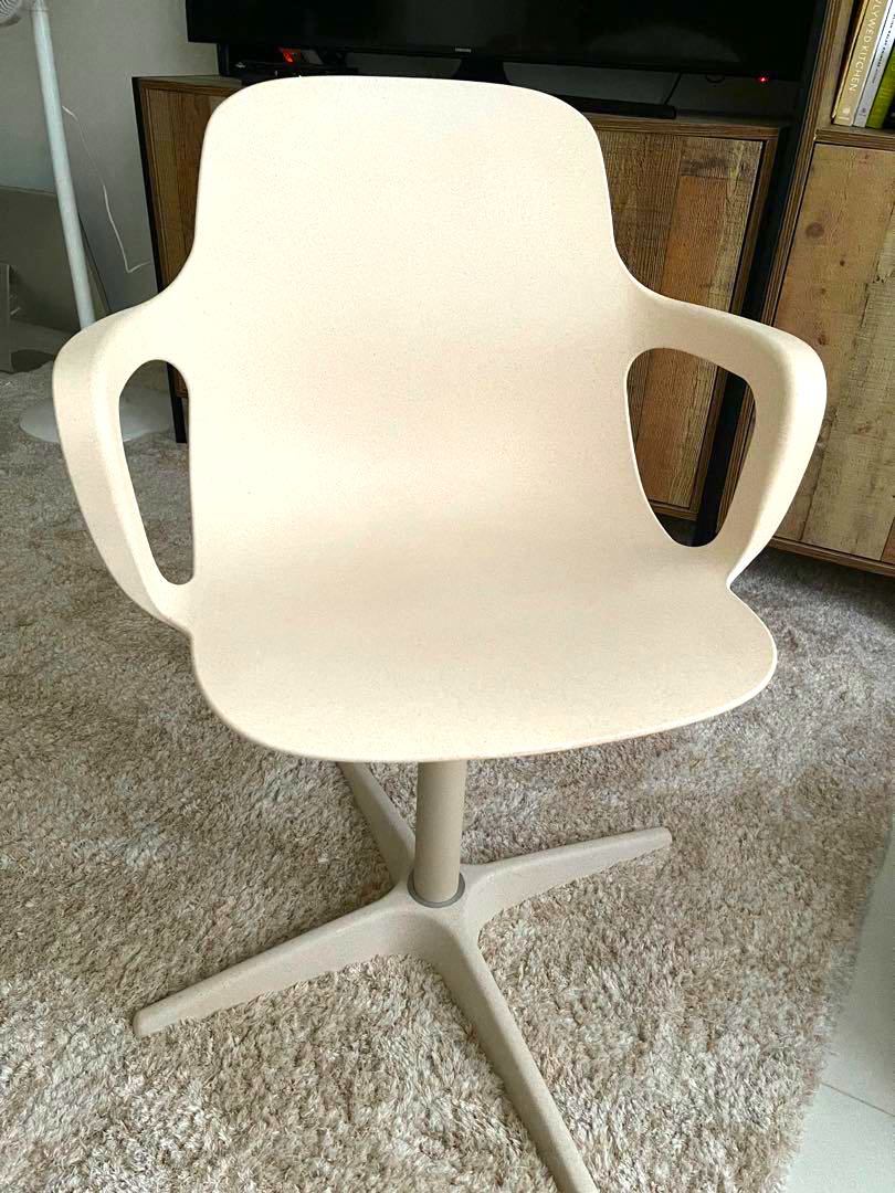 Beige Ikea Odger Swivel Office Chair 130 Cushion included