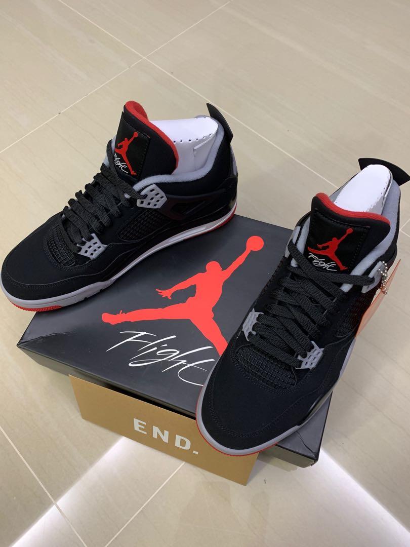 BNDS Air jordan 4 AJ4 bred 2019 Men s Fashion Footwear Sneakers