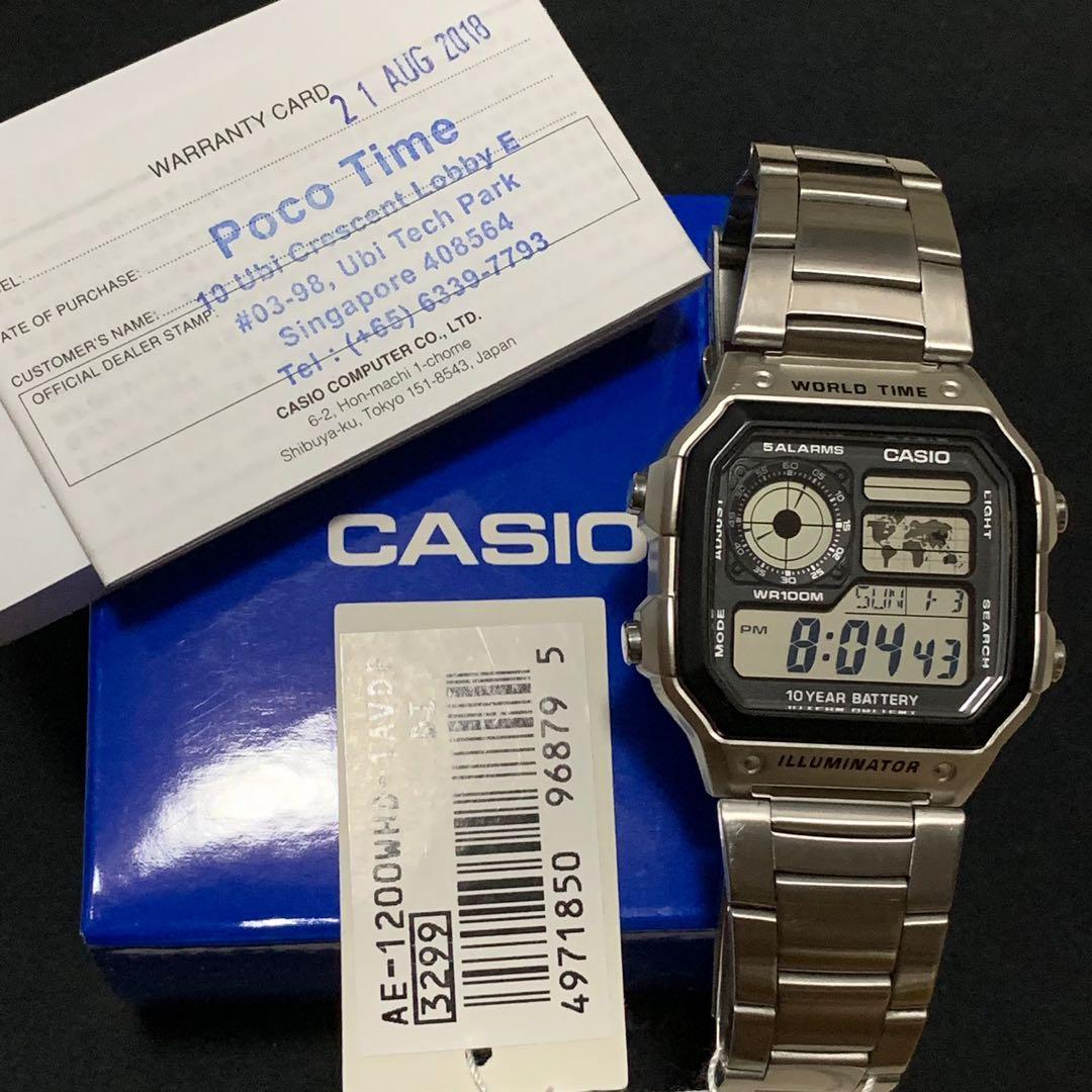 Casio world time ae1200whd hot sale