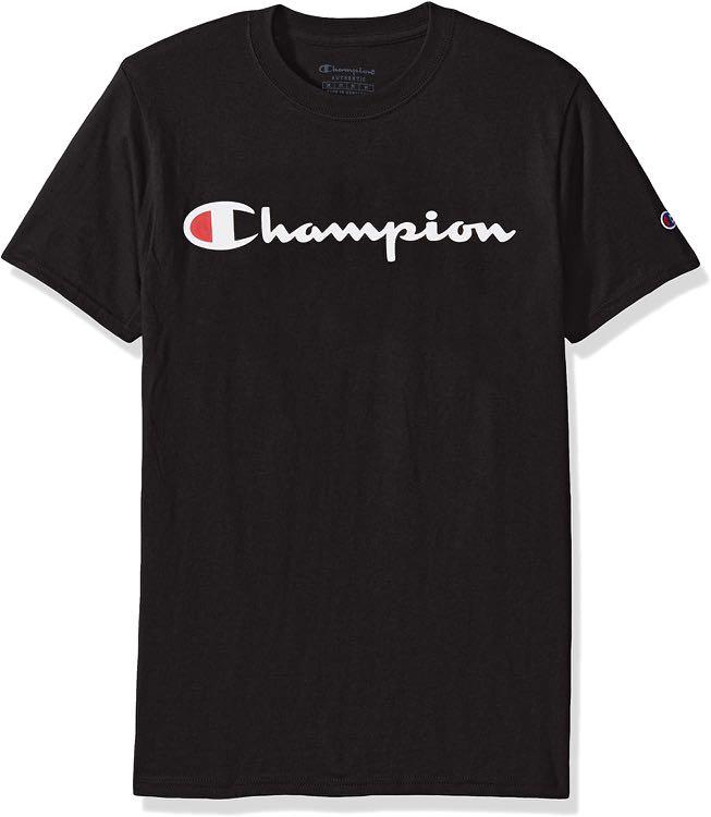 Black and white champion shirt clearance