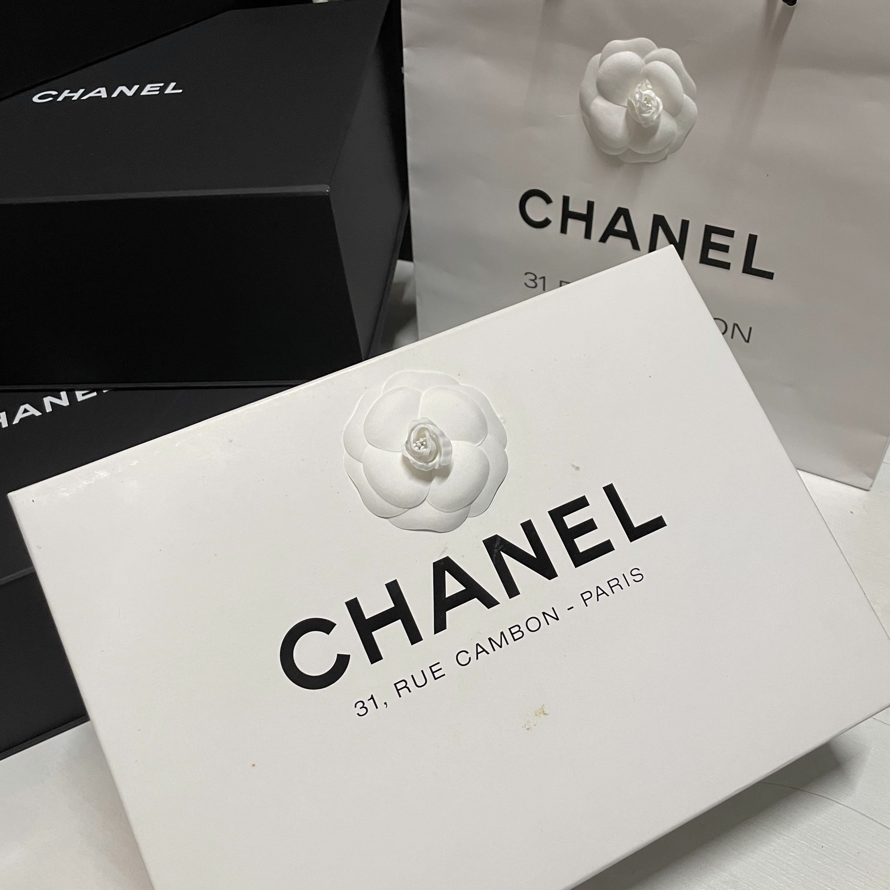 CHANEL Gift Box  Gift Bag SET Authentic Black amp White NEW 9034 x  55 034x 3034  eBay