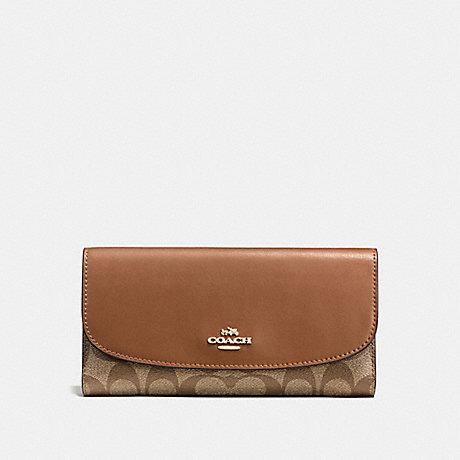 COACH CHECKBOOK WALLET IN SIGNATURE F57319 IME74 Luxury Bags