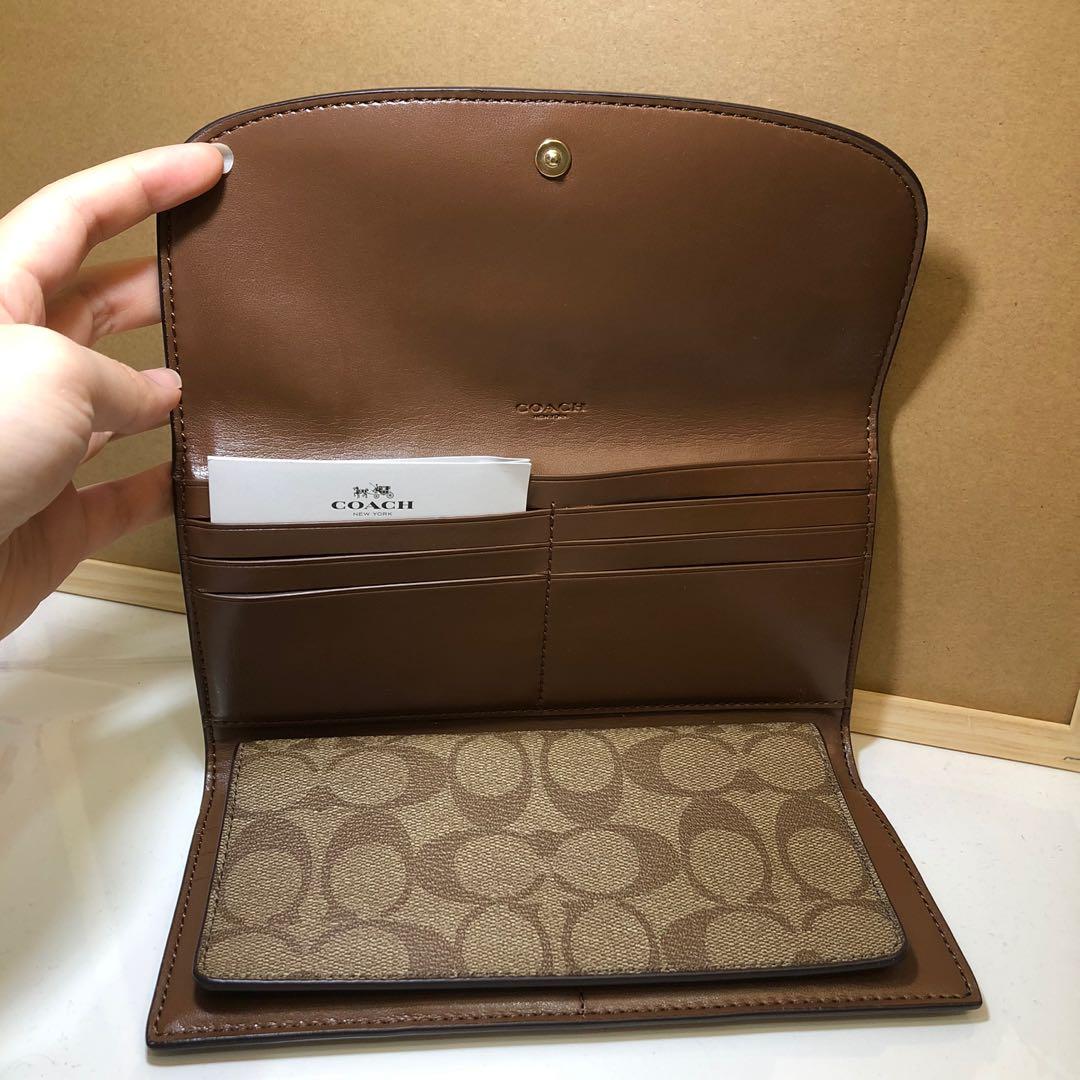COACH CHECKBOOK WALLET IN SIGNATURE F57319 IME74