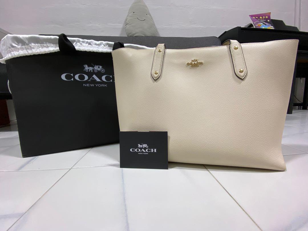 coach polished pebble leather