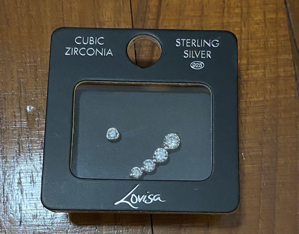 Lovisa Sterling Silver Earrings with 8mm 2 Carat Cubic Zirconia