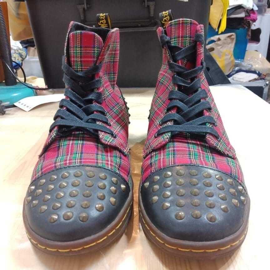 Plaid doc martens sales