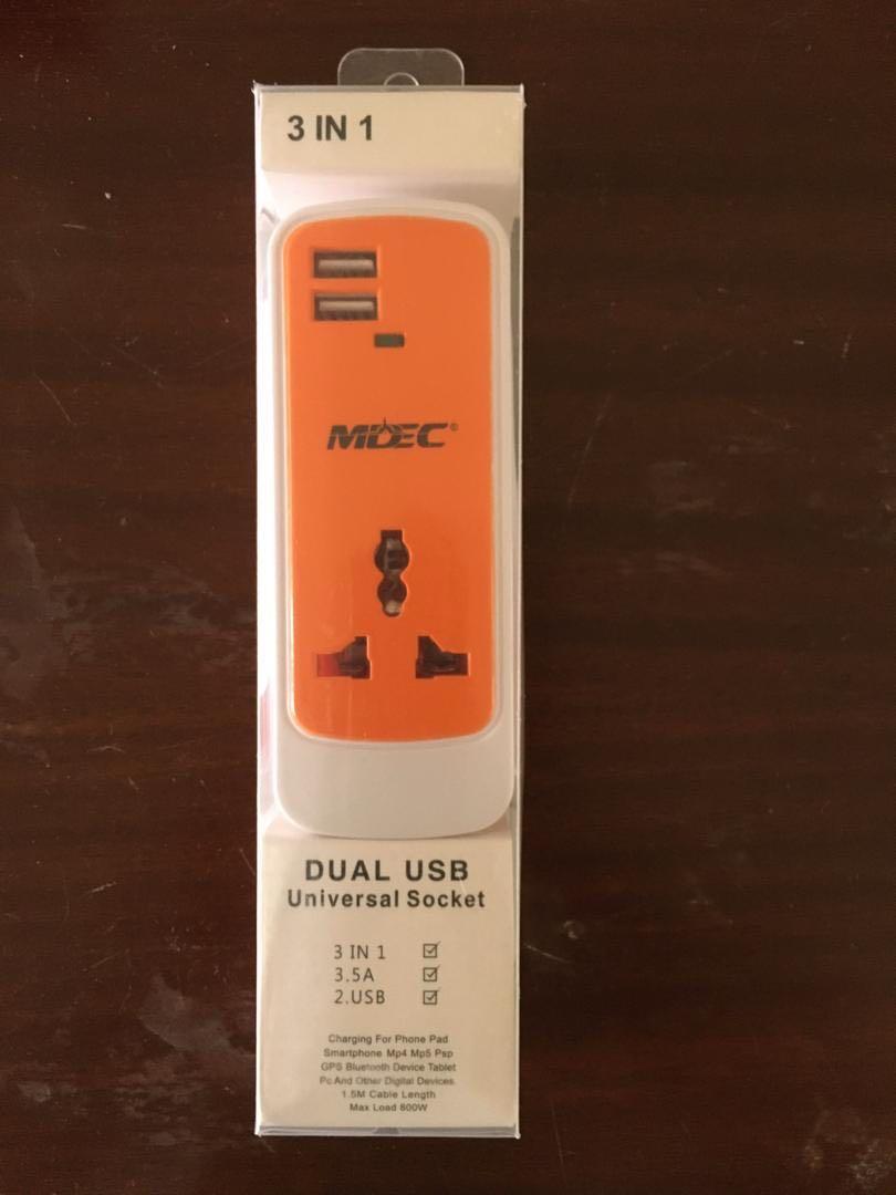 Universal Socket Usb Dual USB Universal Socket, TV & Home Appliances, Electrical, Adaptors ...