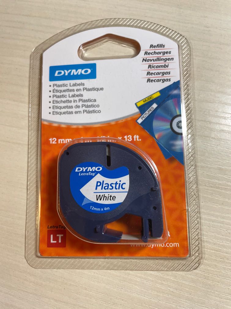 dymo plastic labels