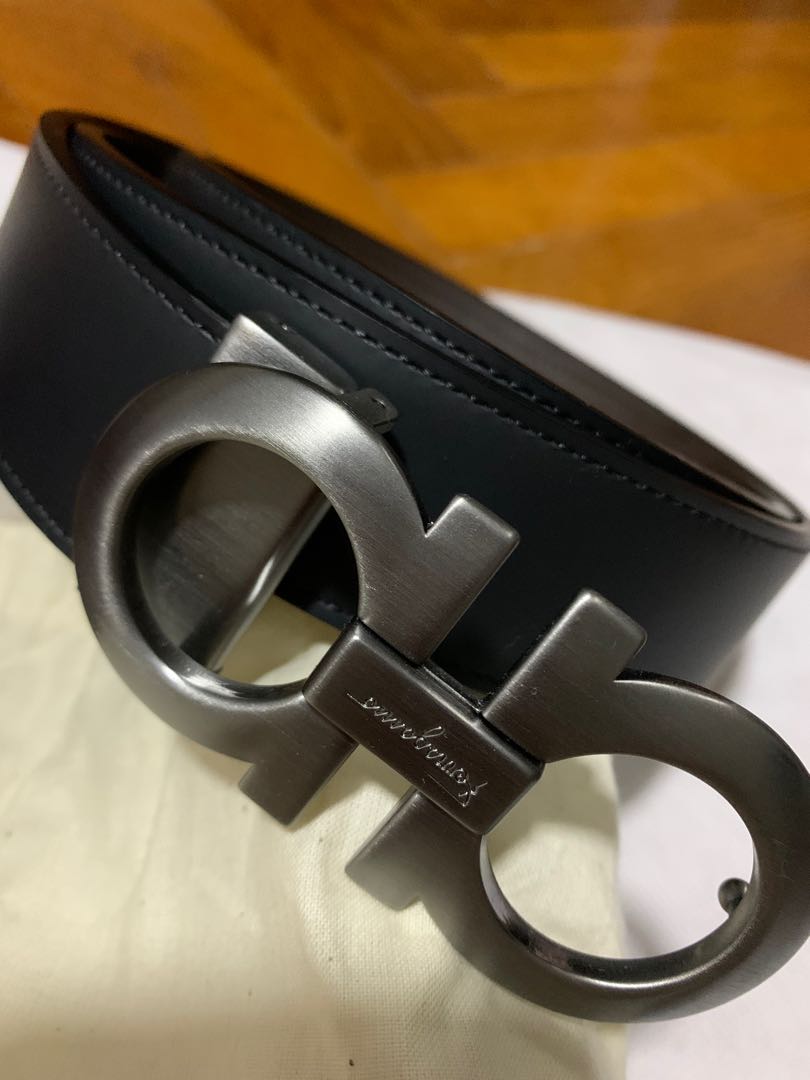 Ferragamo Metal Grey Belt