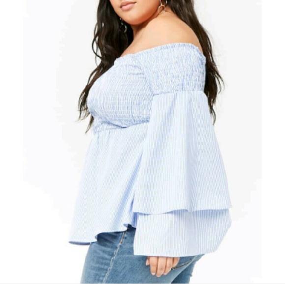 forever 21 plus size off the shoulder top