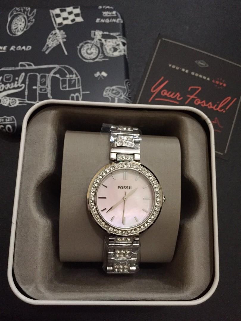 sterling silver fossil watch