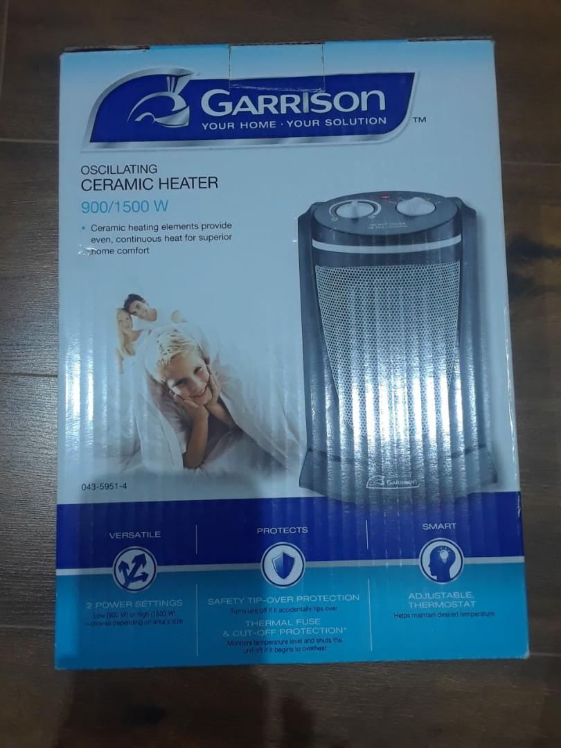 Garrison Portable Oscilatting Ceramic Heater, Home & Furniture on Carousell