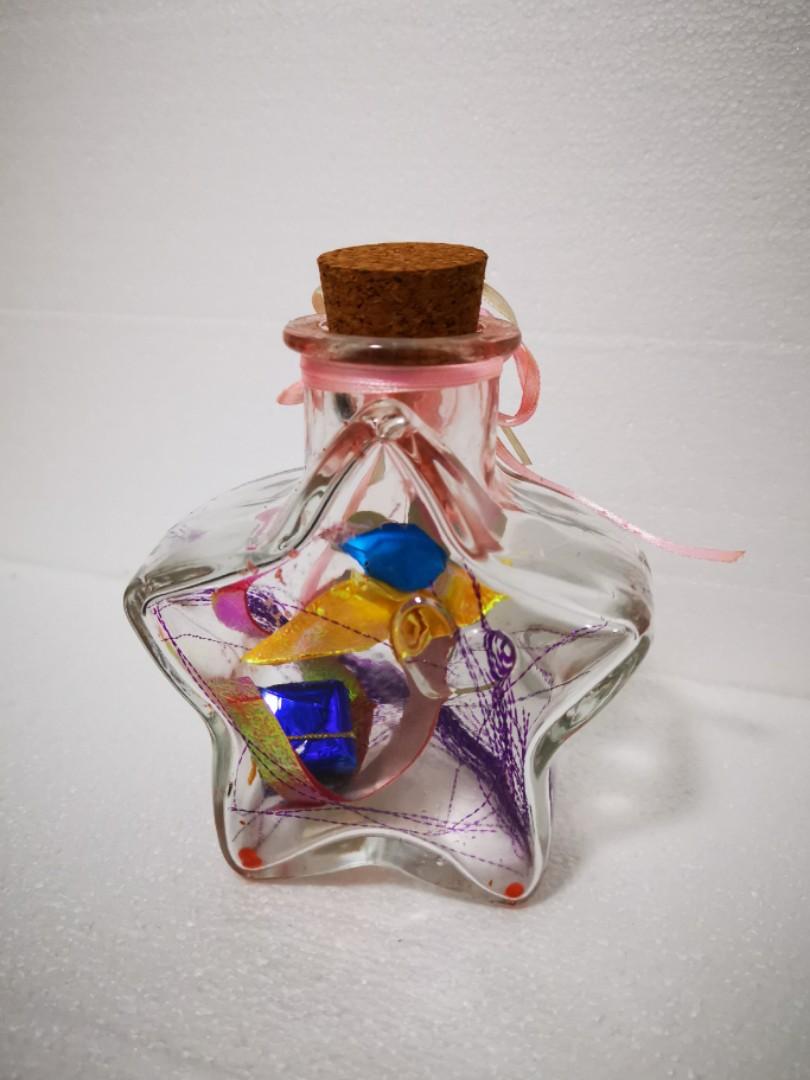 Glass bottle Star, Furniture & Home Living, Home Improvement