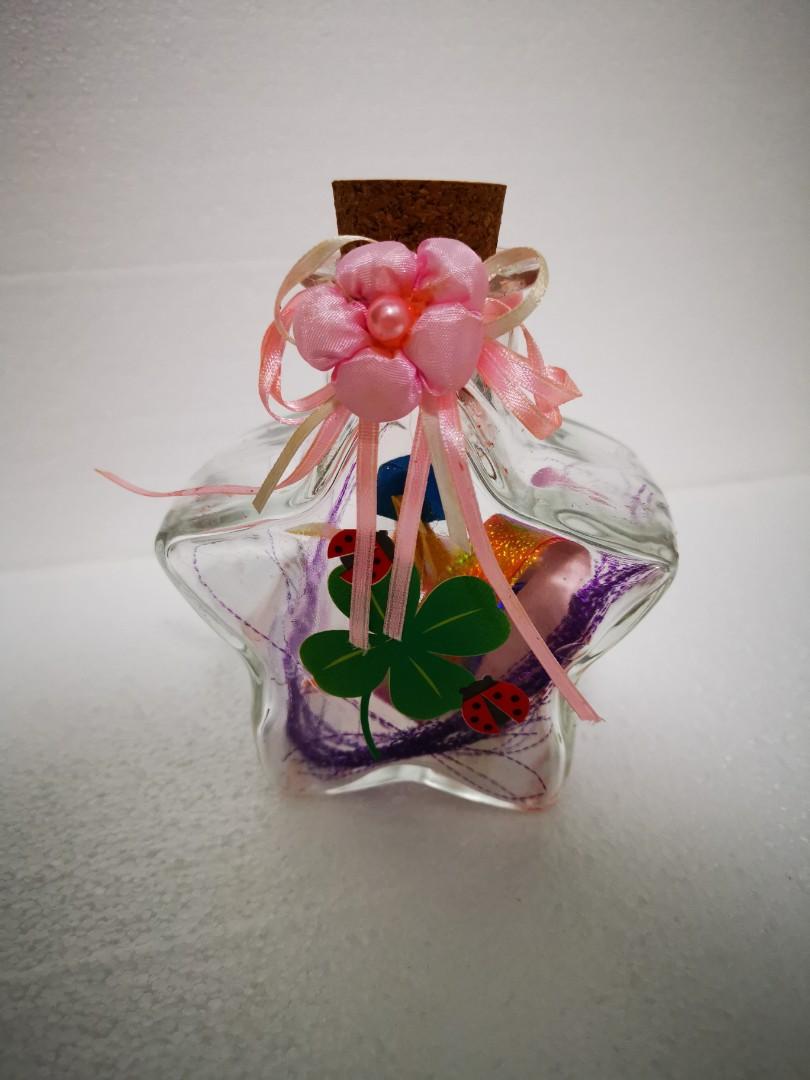 Glass bottle Star, Furniture & Home Living, Home Improvement